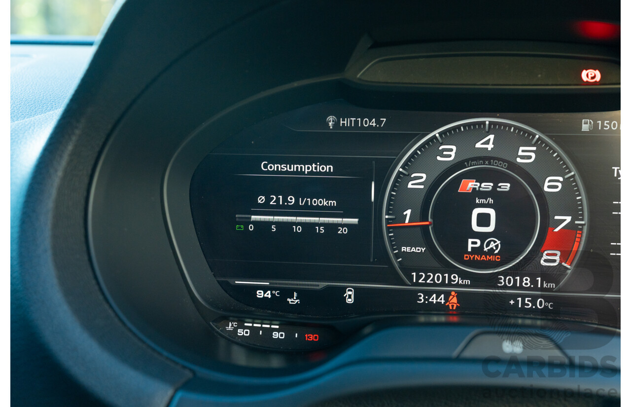 8/2017 Audi RS3 Quattro (AWD) 8V 4d Sedan Mythos Black Turbo 2.5L - Modified Stage 2