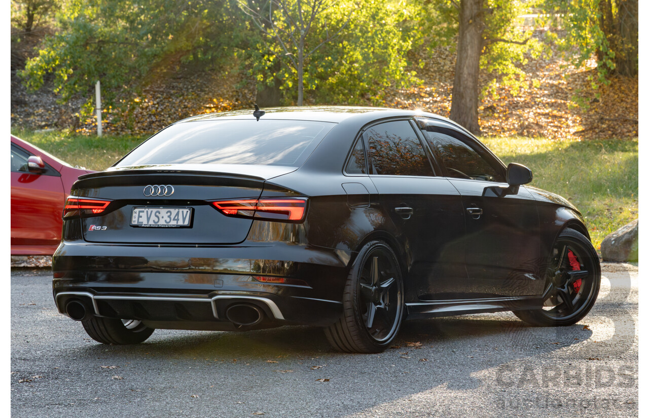 8/2017 Audi RS3 Quattro (AWD) 8V 4d Sedan Mythos Black Turbo 2.5L - Modified Stage 2