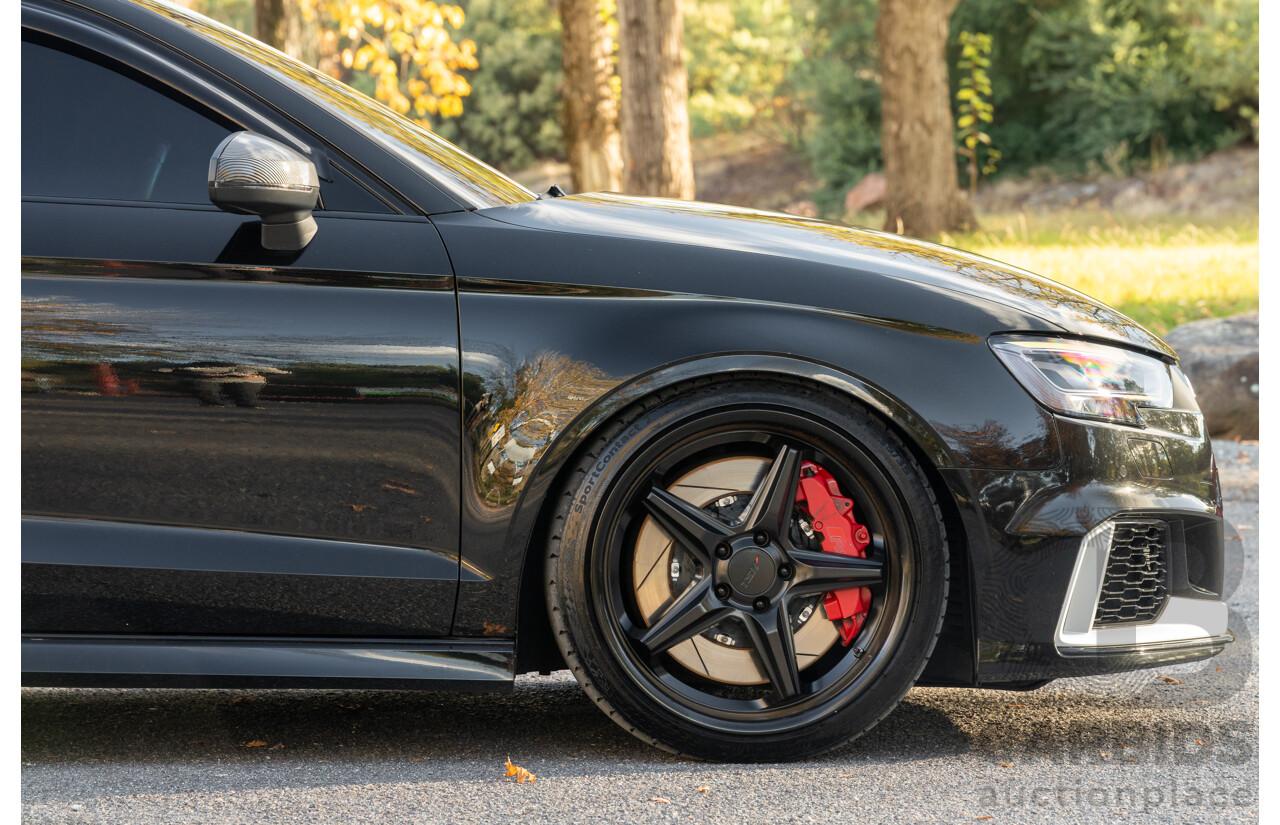 8/2017 Audi RS3 Quattro (AWD) 8V 4d Sedan Mythos Black Turbo 2.5L - Modified Stage 2