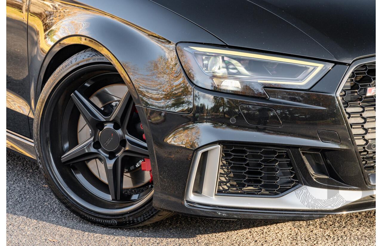 8/2017 Audi RS3 Quattro (AWD) 8V 4d Sedan Mythos Black Turbo 2.5L - Modified Stage 2