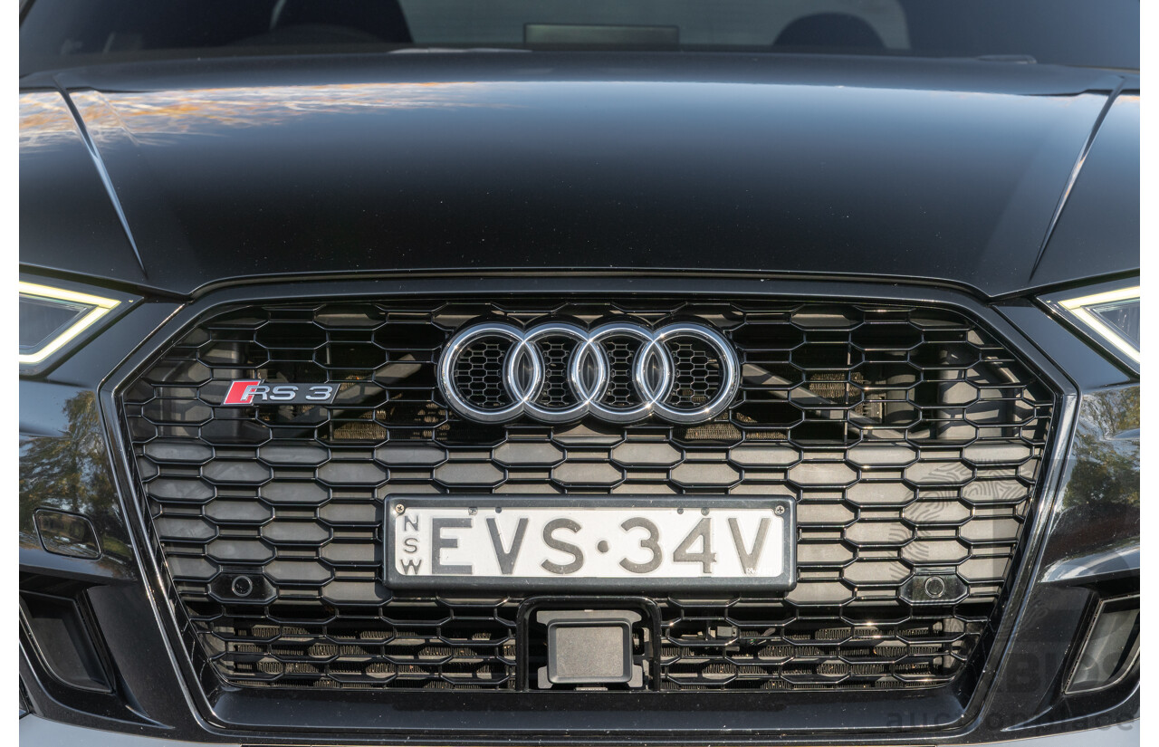 8/2017 Audi RS3 Quattro (AWD) 8V 4d Sedan Mythos Black Turbo 2.5L - Modified Stage 2