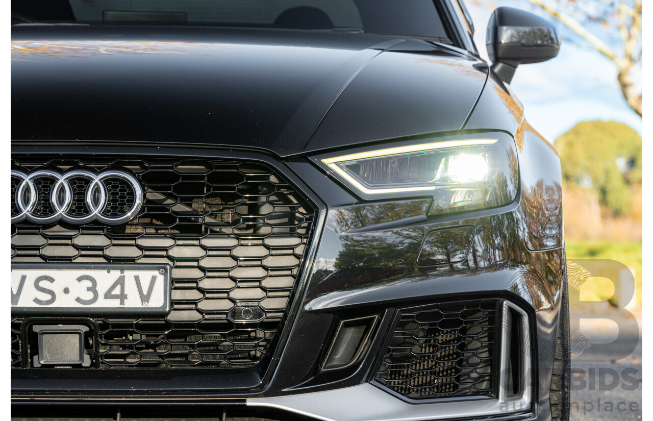 8/2017 Audi RS3 Quattro (AWD) 8V 4d Sedan Mythos Black Turbo 2.5L - Modified Stage 2