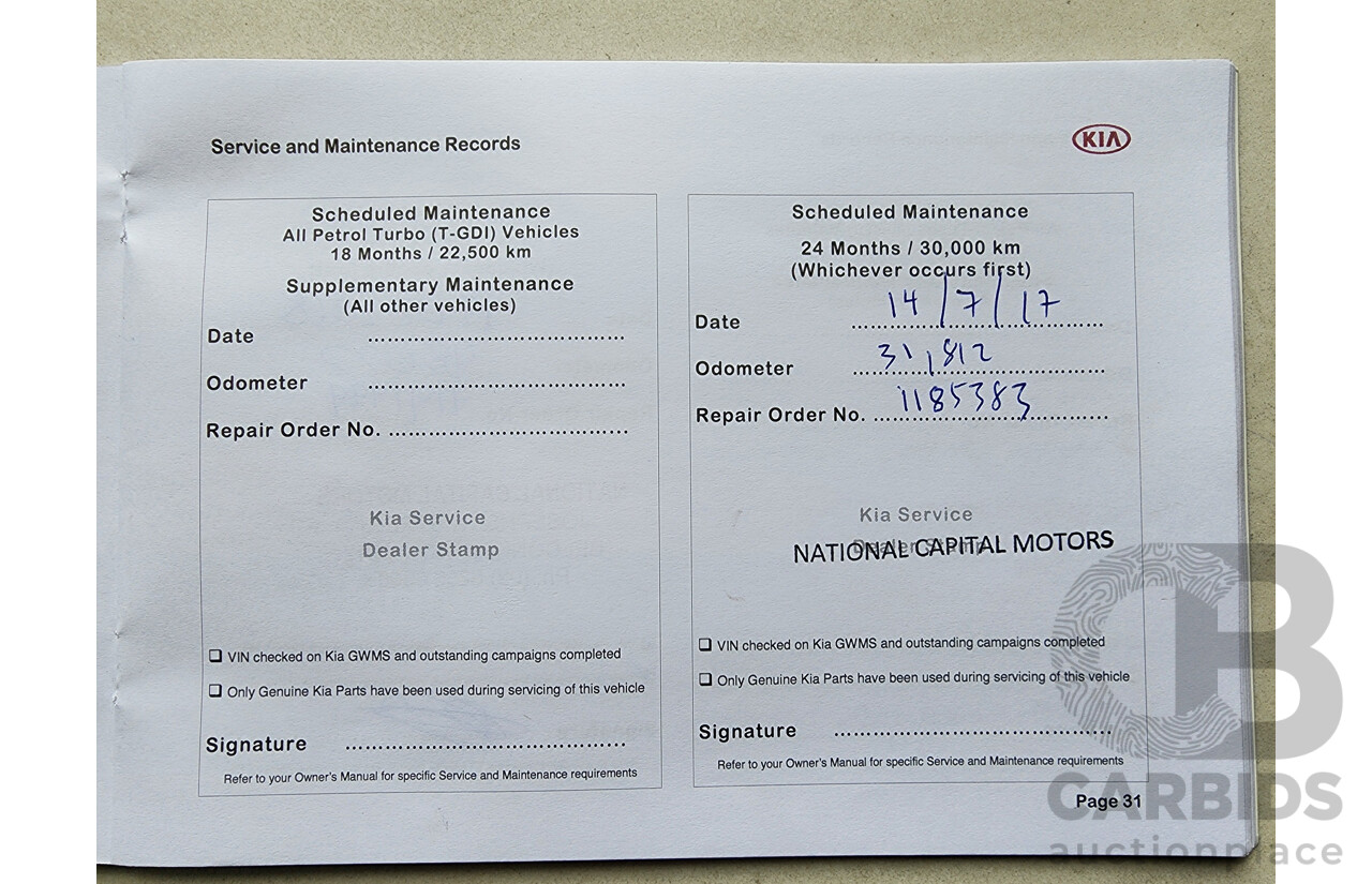 7/2014 Kia Cerato S Premium YD MY15 5d Hatchback Red 1.8L
