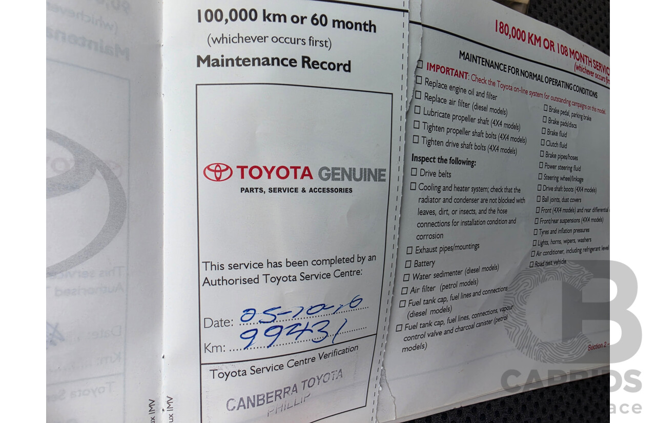 4/2005 Toyota Hilux SR5 (4x4) GGN25R X Cab P/Up White 4.0L