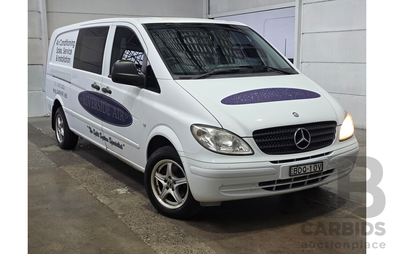 10/2007 Mercedes-Benz Vito 109CDI Extra Long 4d Van Arctic White Turbo Diesel 2.1L