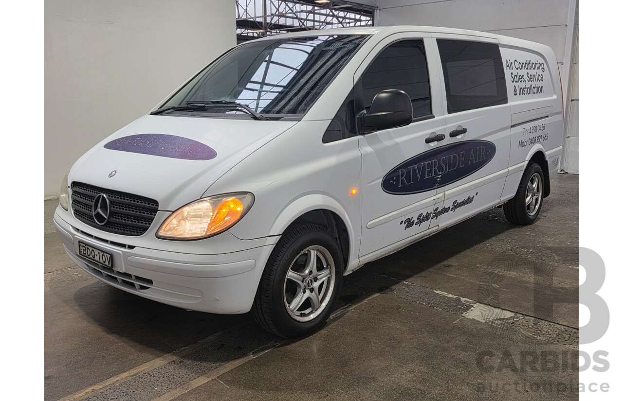 10/2007 Mercedes-Benz Vito 109CDI Extra Long 4d Van Arctic White Turbo Diesel 2.1L