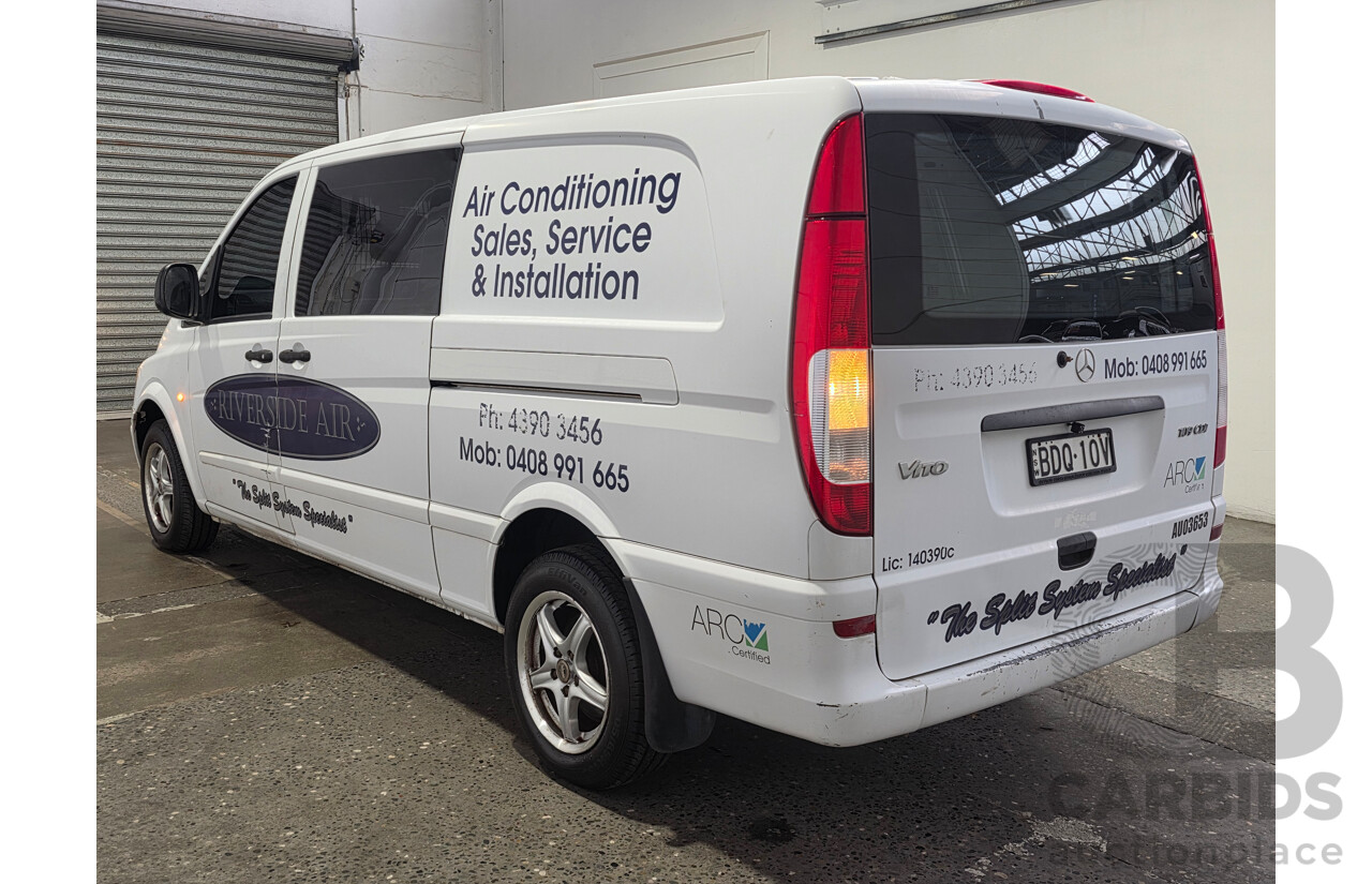 10/2007 Mercedes-Benz Vito 109CDI Extra Long 4d Van Arctic White Turbo Diesel 2.1L