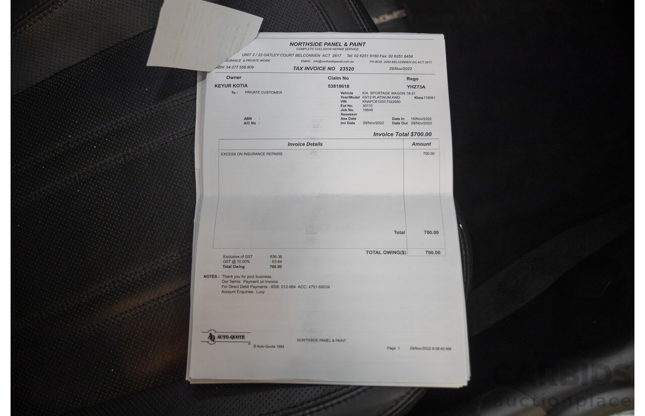 4/2012 Kia Sportage Platinum (AWD) SL MY12 4d Wagon Mineral Silver Metallic 2.4L