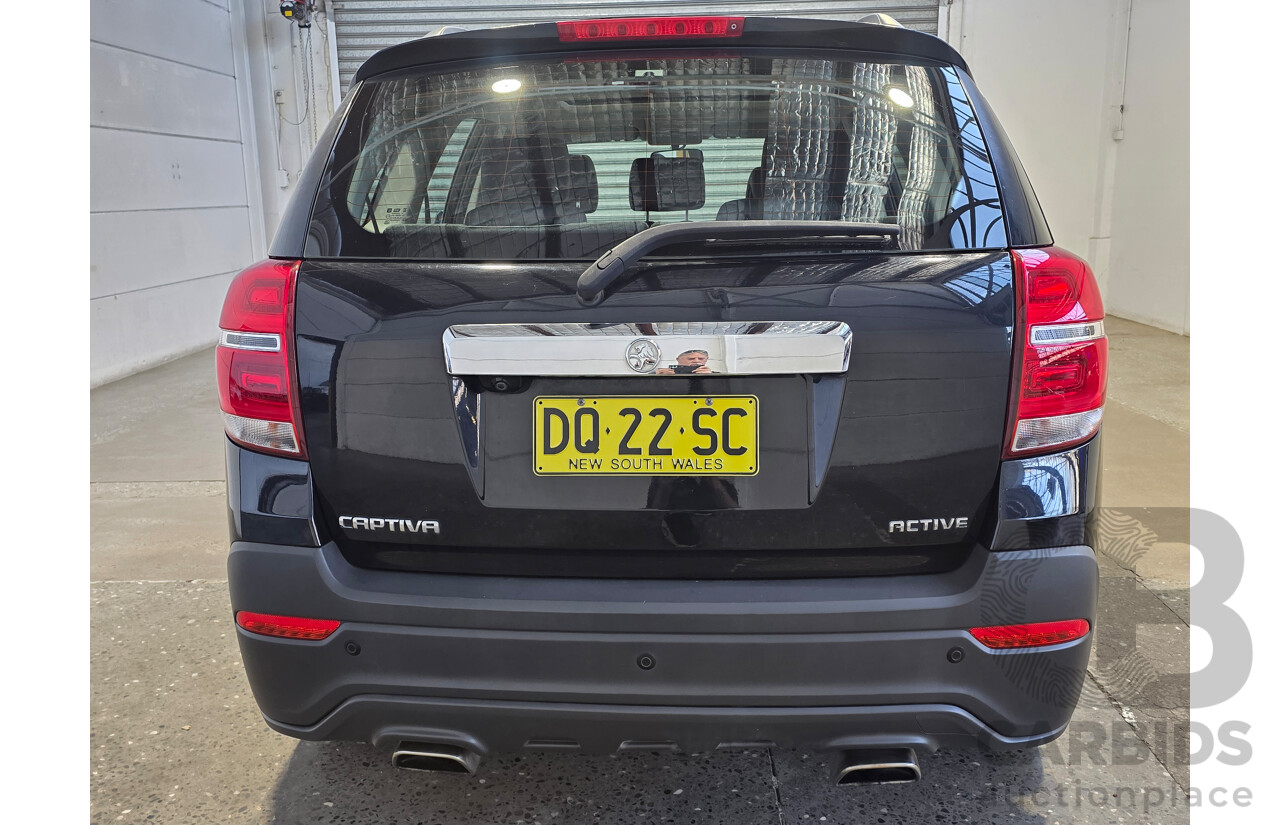 2/2018 Holden Captiva Active 7 Seater CG MY18 4d Wagon Mineral Black 2.4L