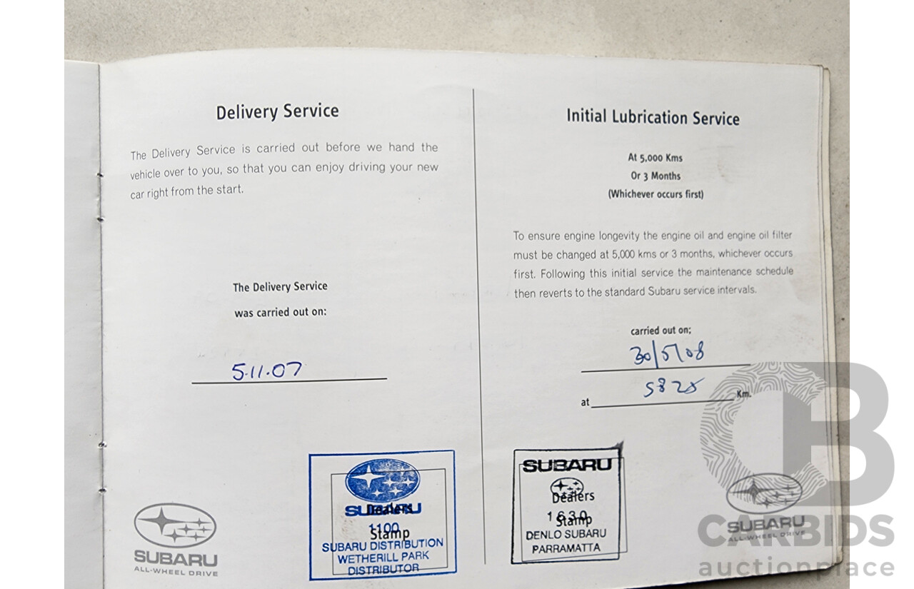 11/2007 Subaru Impreza R (awd) MY08 5d Hatchback Silver 2.0L