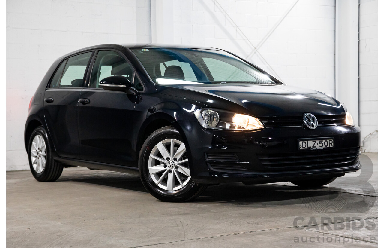 02/2017 Volkswagen Golf 92 TSI TRENDLINE FWD AU MY17 5D Hatchback Black 1.4L
