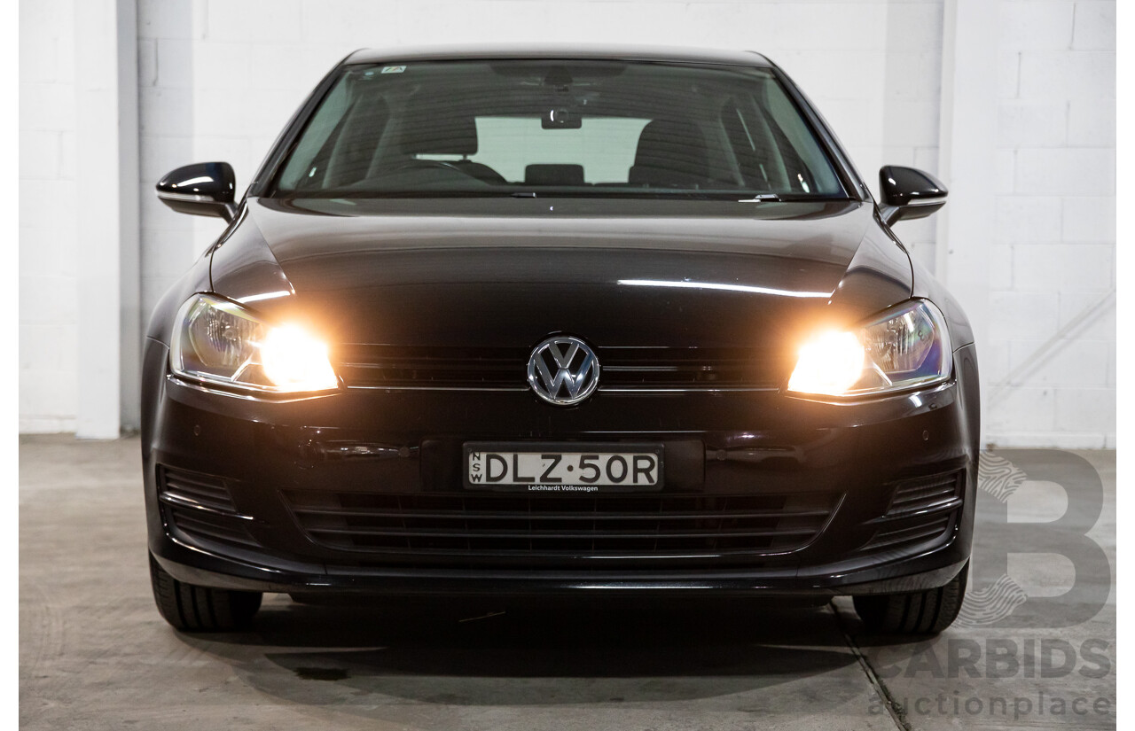 02/2017 Volkswagen Golf 92 TSI TRENDLINE FWD AU MY17 5D Hatchback Black 1.4L