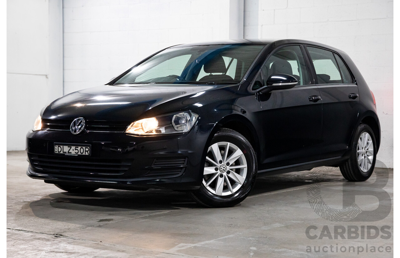 02/2017 Volkswagen Golf 92 TSI TRENDLINE FWD AU MY17 5D Hatchback Black 1.4L