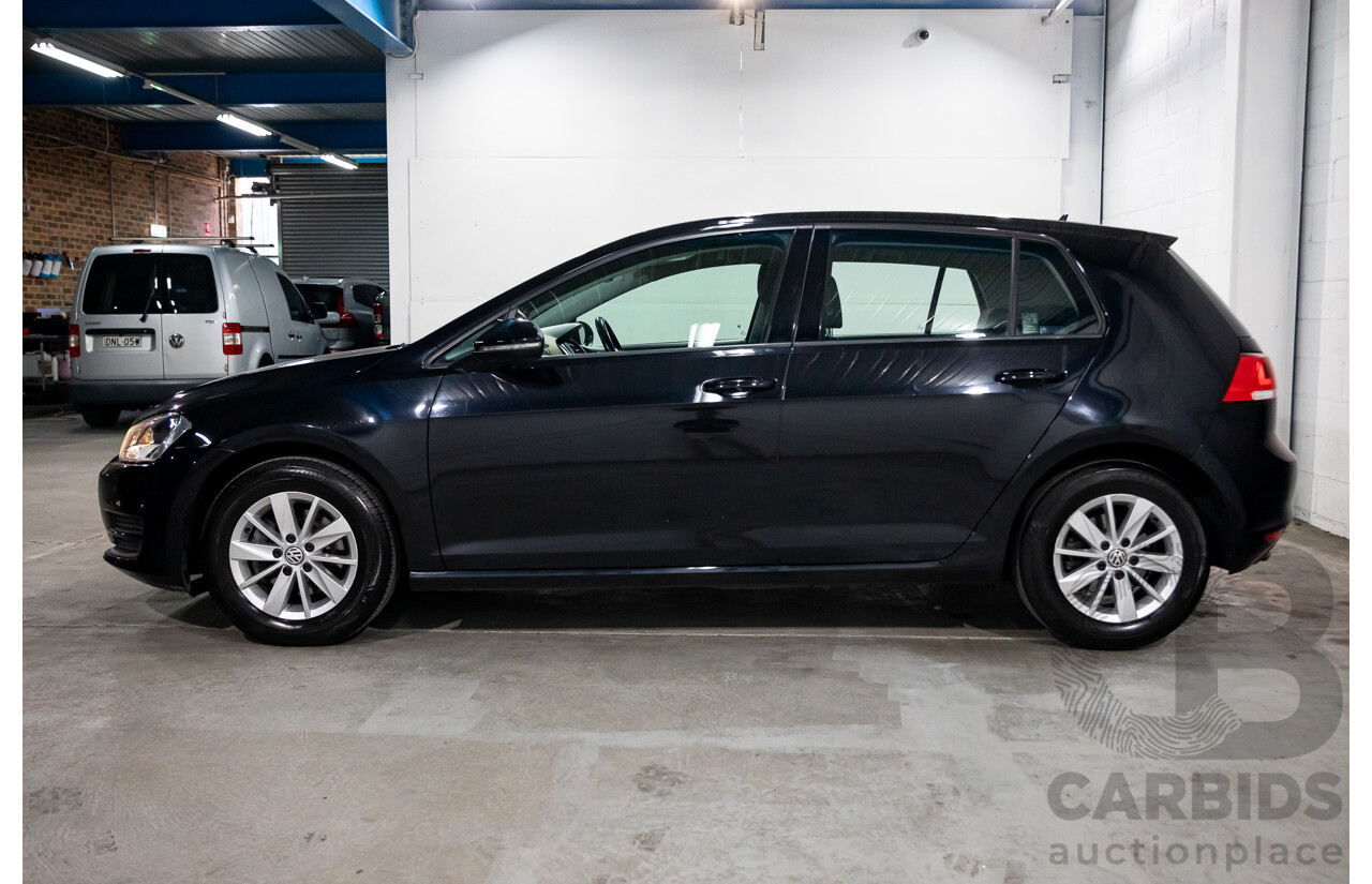 02/2017 Volkswagen Golf 92 TSI TRENDLINE FWD AU MY17 5D Hatchback Black 1.4L