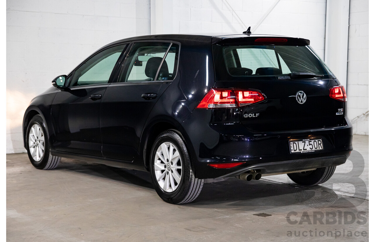 02/2017 Volkswagen Golf 92 TSI TRENDLINE FWD AU MY17 5D Hatchback Black 1.4L