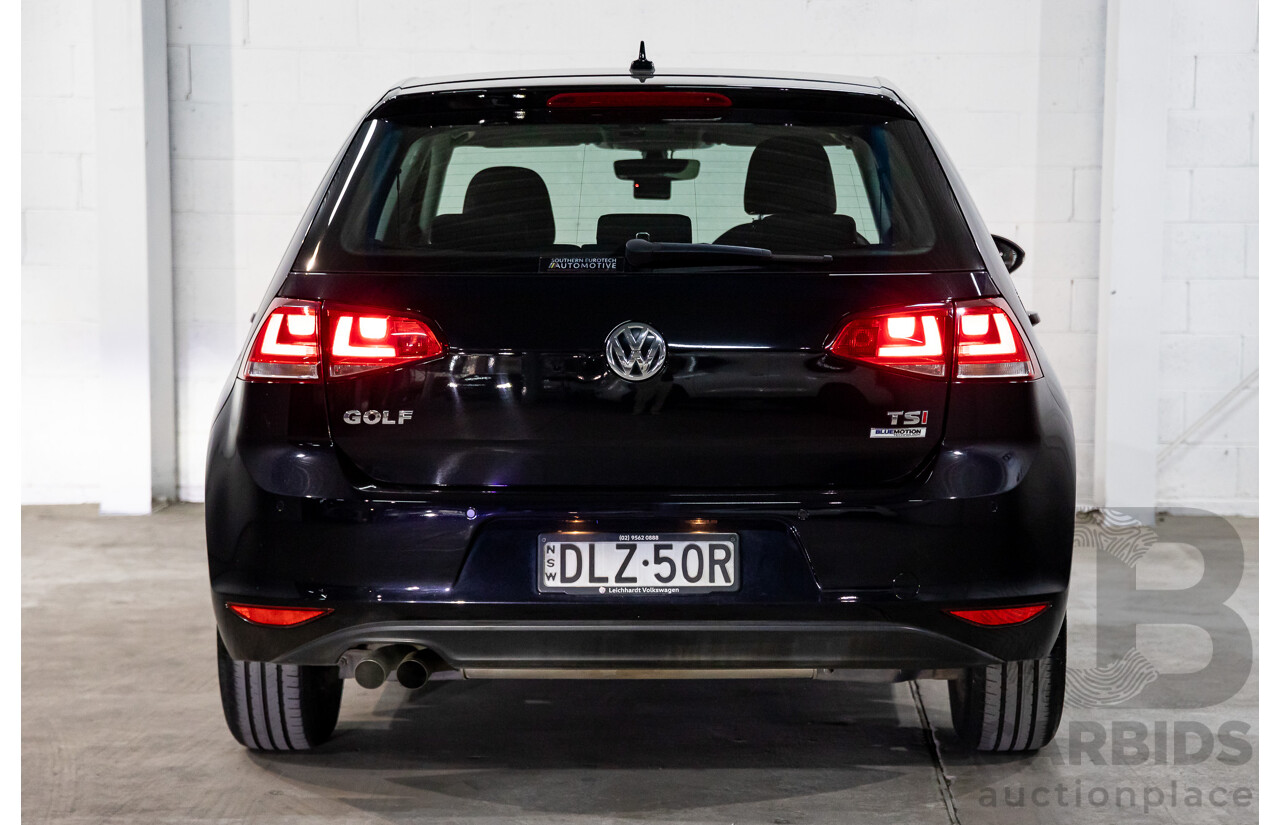 02/2017 Volkswagen Golf 92 TSI TRENDLINE FWD AU MY17 5D Hatchback Black 1.4L