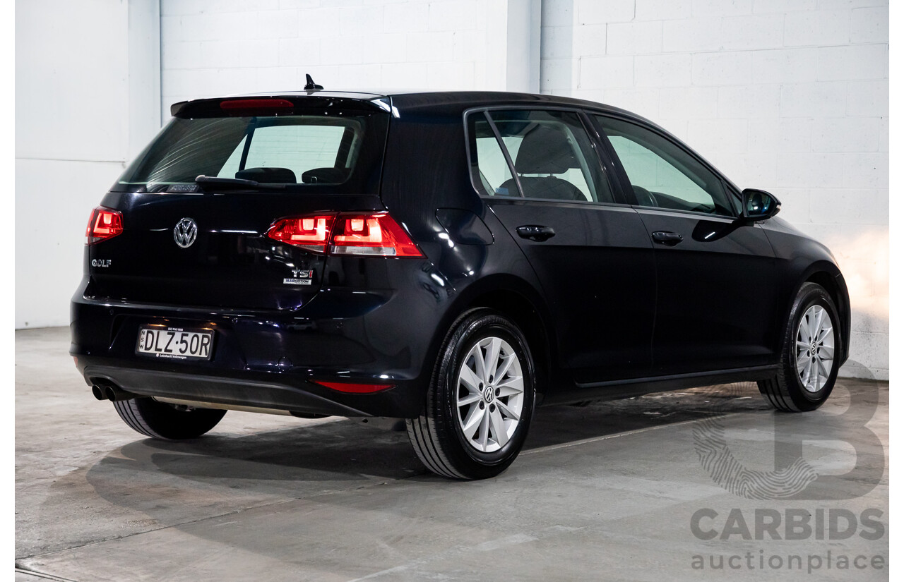 02/2017 Volkswagen Golf 92 TSI TRENDLINE FWD AU MY17 5D Hatchback Black 1.4L