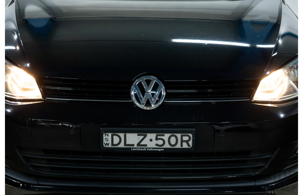 02/2017 Volkswagen Golf 92 TSI TRENDLINE FWD AU MY17 5D Hatchback Black 1.4L