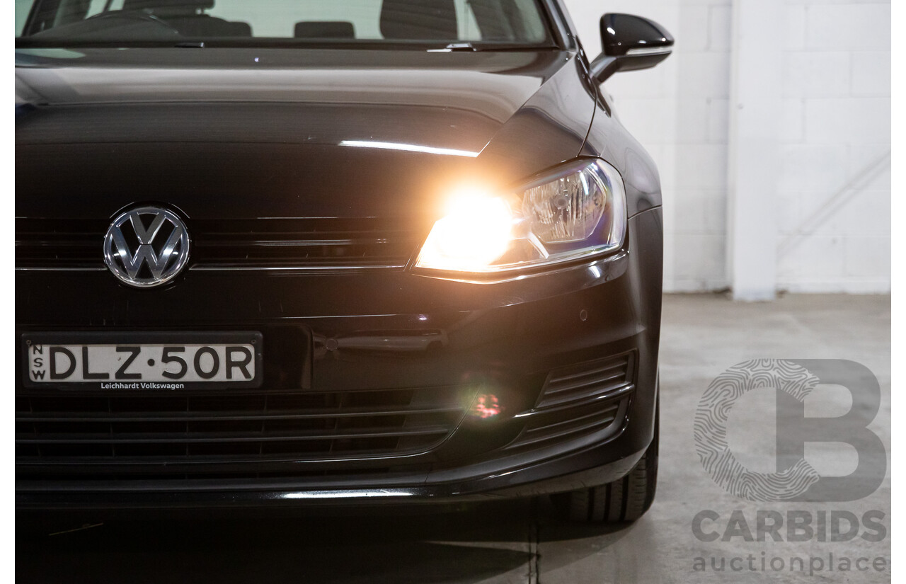 02/2017 Volkswagen Golf 92 TSI TRENDLINE FWD AU MY17 5D Hatchback Black 1.4L