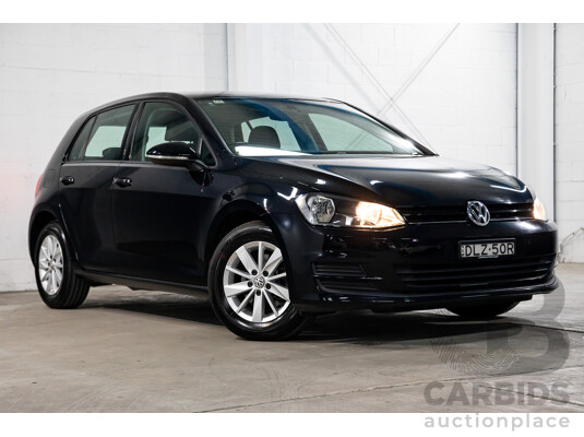 02/2017 Volkswagen Golf 92 TSI TRENDLINE FWD AU MY17 5D Hatchback Black 1.4L