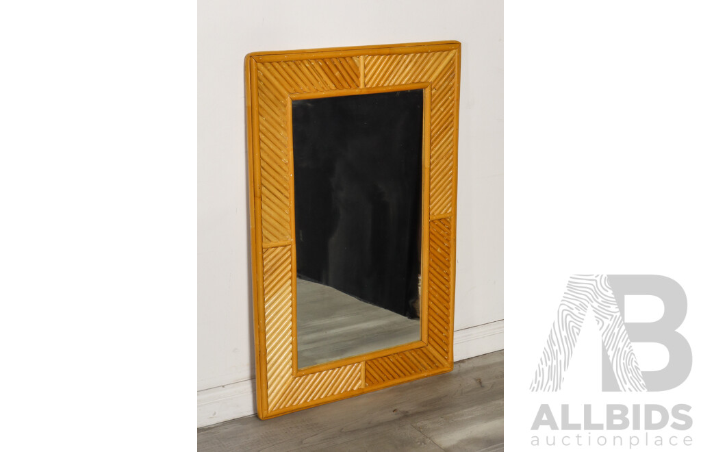 Vintage Cane Framed Mirror