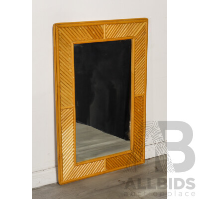 Vintage Cane Framed Mirror
