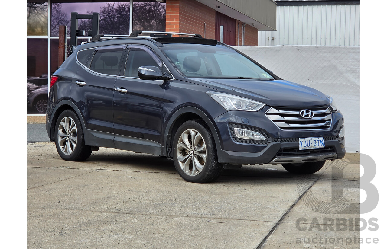 11/2013 Hyundai Santa Fe Highlander CRDi (4x4) DM 4d Wagon Blue 2.2L