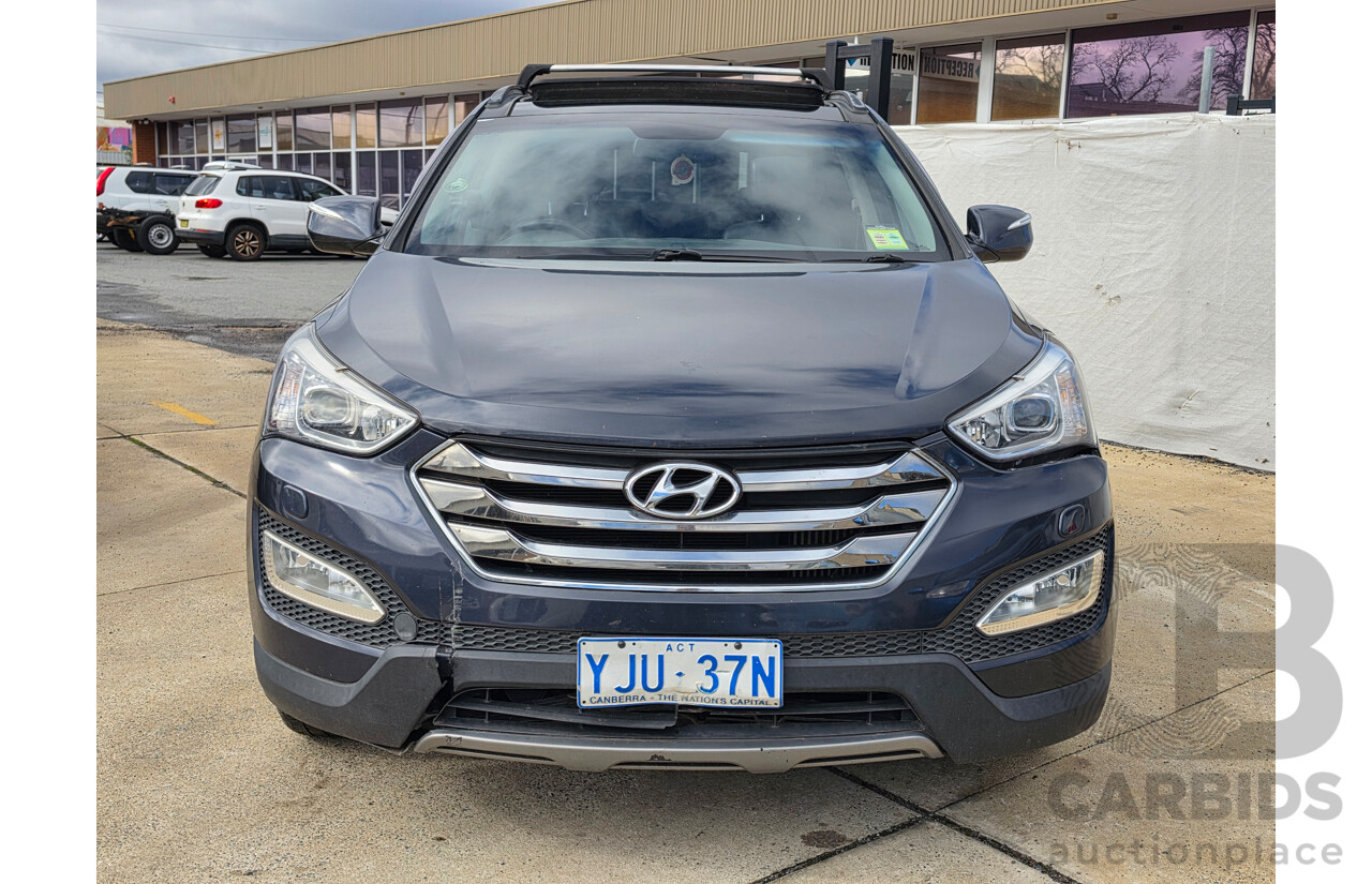 11/2013 Hyundai Santa Fe Highlander CRDi (4x4) DM 4d Wagon Blue 2.2L
