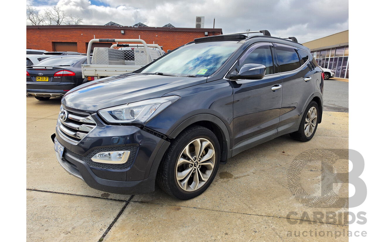 11/2013 Hyundai Santa Fe Highlander CRDi (4x4) DM 4d Wagon Blue 2.2L