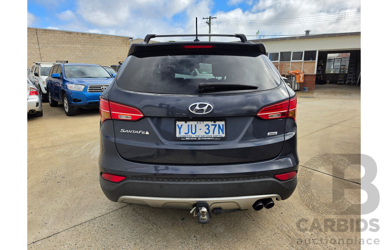 11/2013 Hyundai Santa Fe Highlander CRDi (4x4) DM 4d Wagon Blue 2.2L