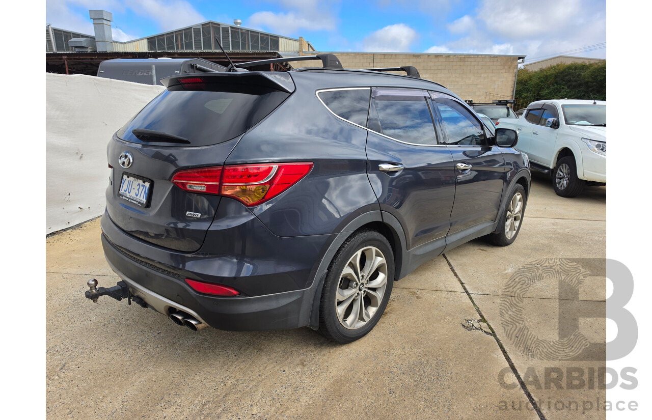 11/2013 Hyundai Santa Fe Highlander CRDi (4x4) DM 4d Wagon Blue 2.2L