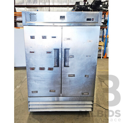 Mitchel R1170FDGN Stainless Steel Two Door Refrigerator