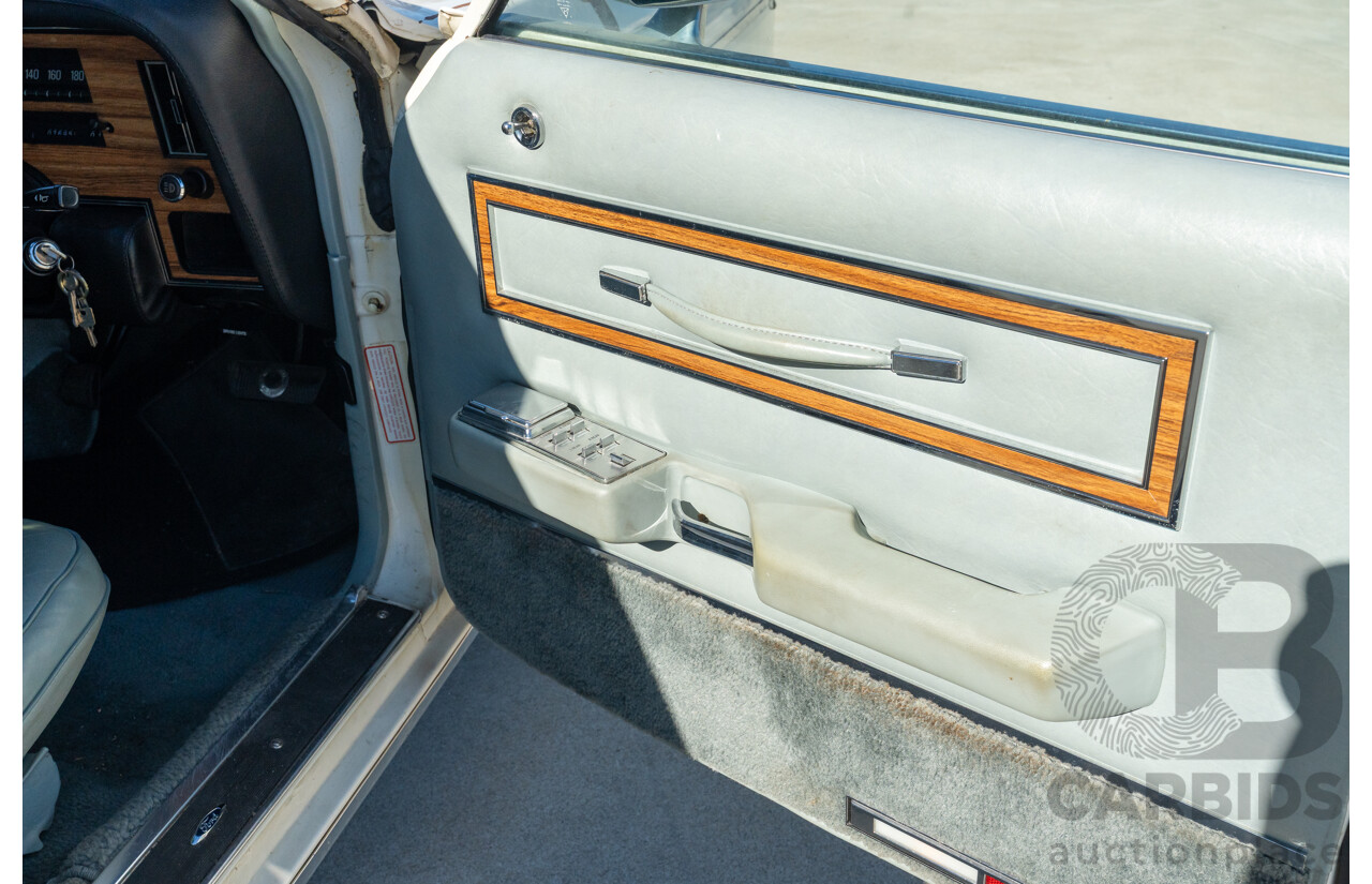 12/1977 Ford LTD P6 4d Sedan Sno White / Dusk Vinyl V8 351ci 5.8L - Local Survivor Car