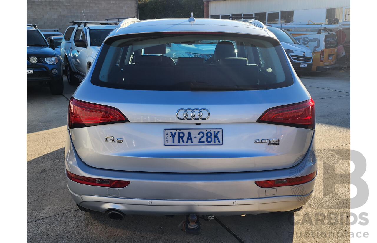 1/2013 Audi Q5 2.0 TDI Quattro 8R MY13 4d Wagon Silver 2.0L