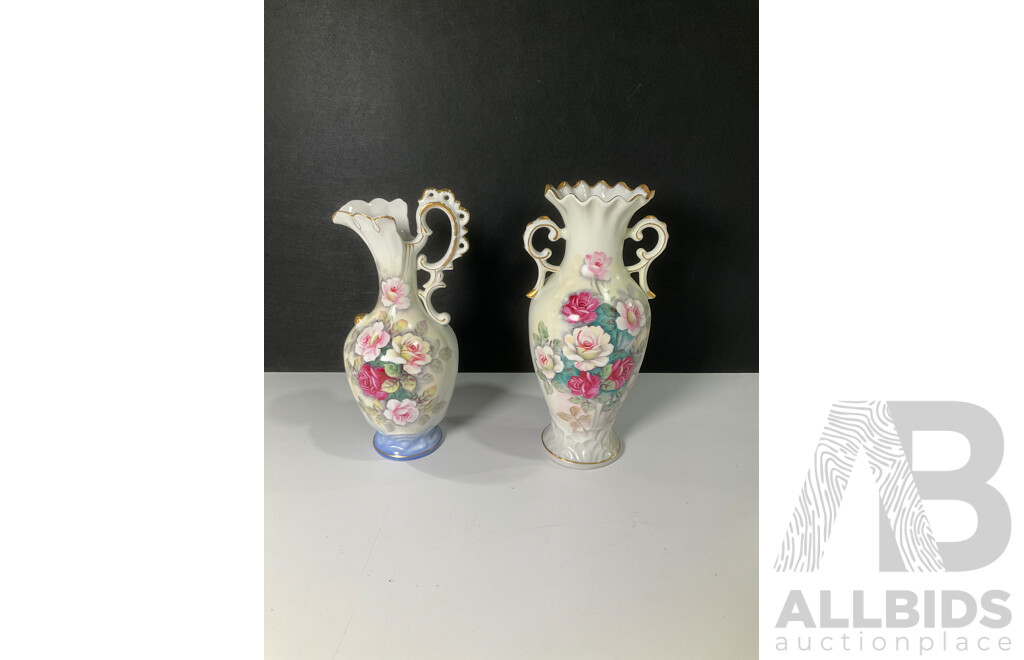 Pair of Vintage SETO Ceramic Vases