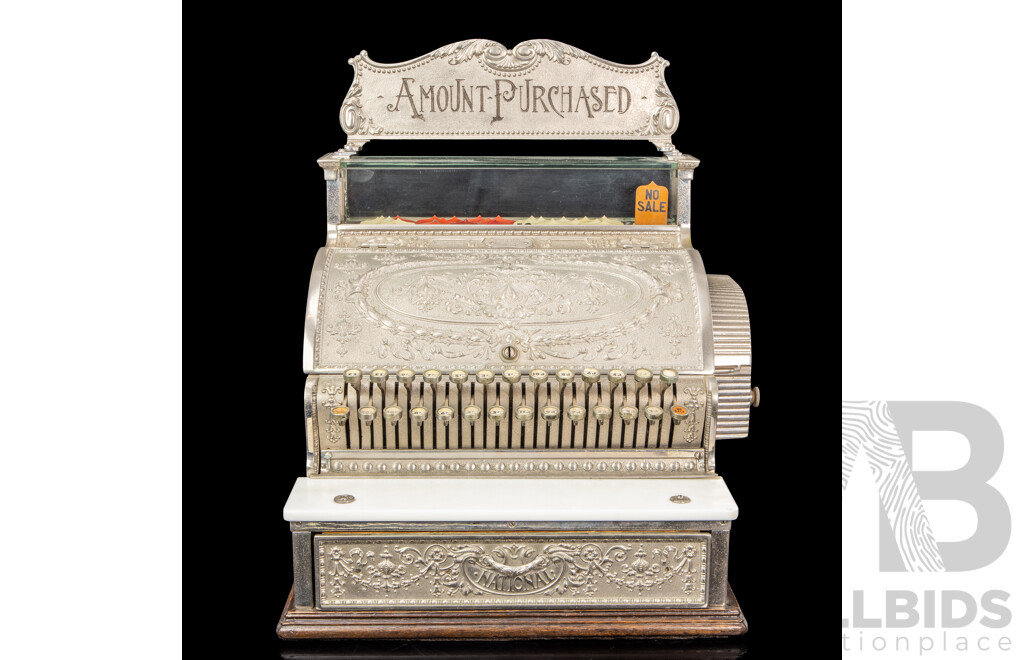 Antique Nickle Plate National Cash Register