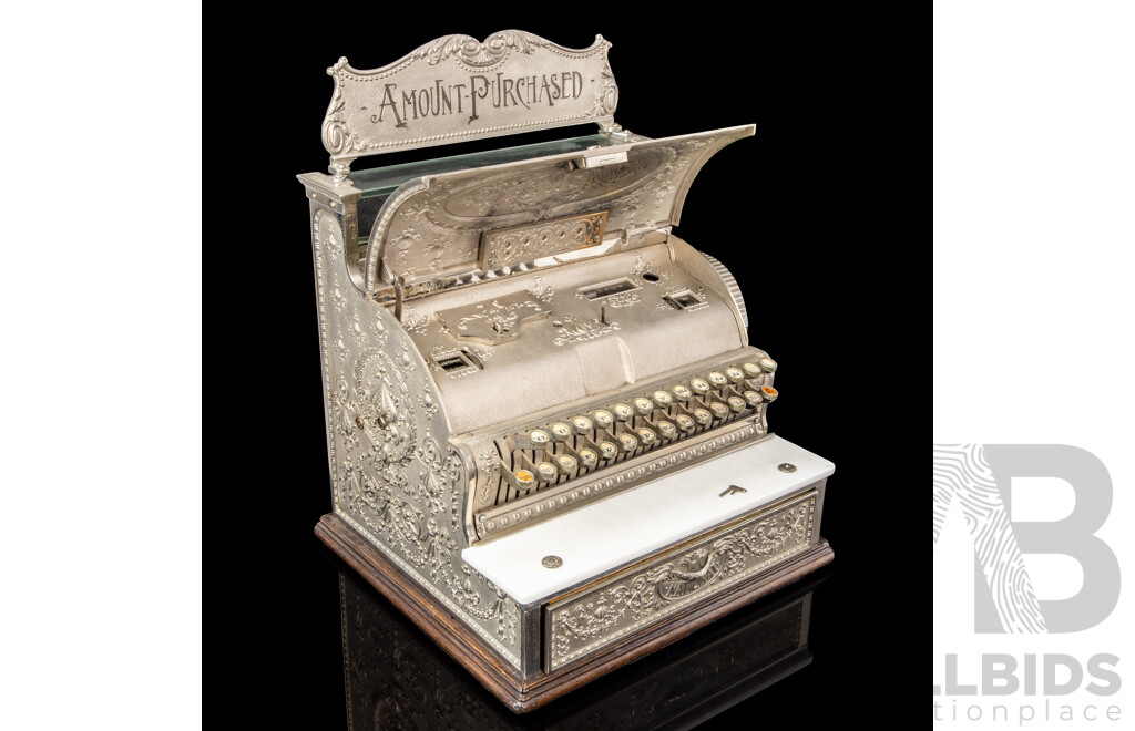 Antique Nickle Plate National Cash Register