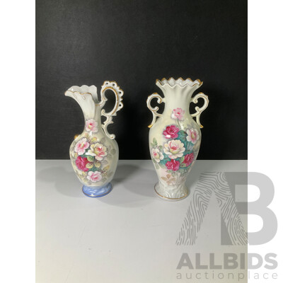 Pair of Vintage SETO Ceramic Vases