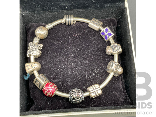 1661267 · PANDORA Steling Silver Charm Bracelet