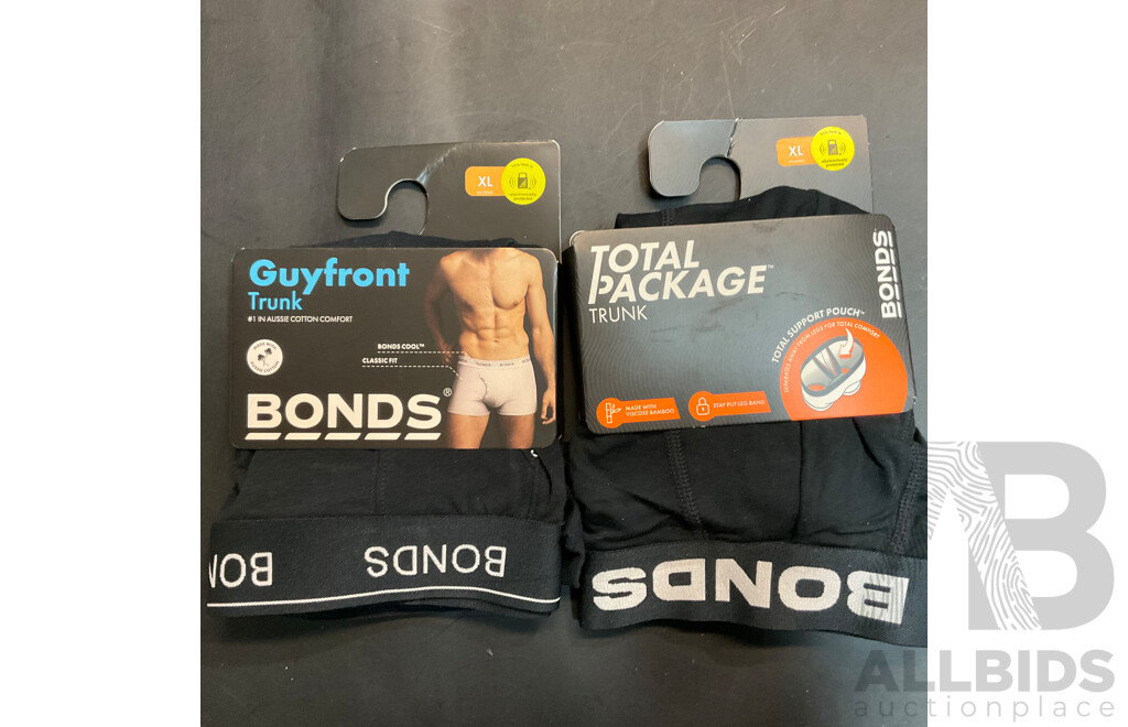 Calvin Klein Black T-Shirt & the North Face Long Sleeve & Nike Men's Pants (XL) and Assorted Bonds Trunks(XL) & Singlets (2XL)
