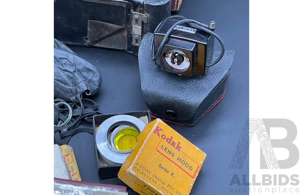 Vintage KODAK Autographic Film Camera No. A-116  and No. A-120, and Accessories