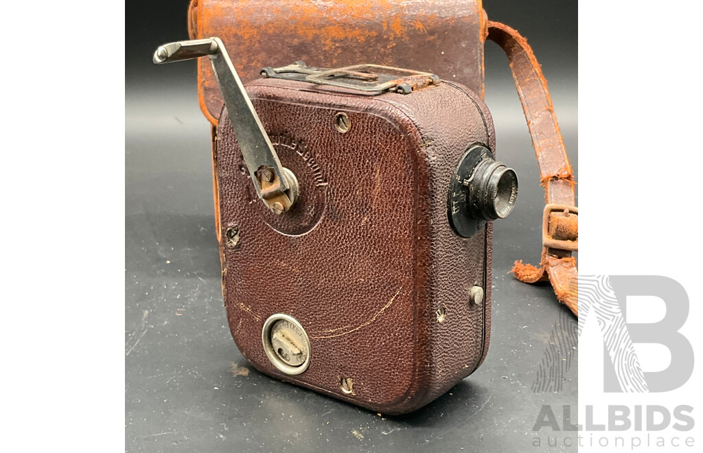 Vintage Photography Equipment, Including KODAK Brownie Box Camera, Baby-Cine Camera and Large Lamp - Lot of 3