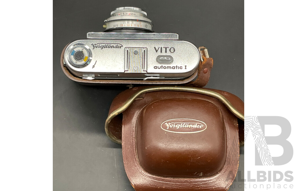 Vintage Film Cameras, Including VOIGTLANDER, CANON Canonet and SKYMASTER - Lot of 3