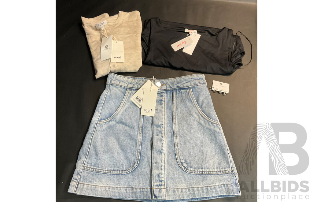Seed, Lily Lover Women's Clothing - Size 6,XS,M with Witchery Earring Set X1