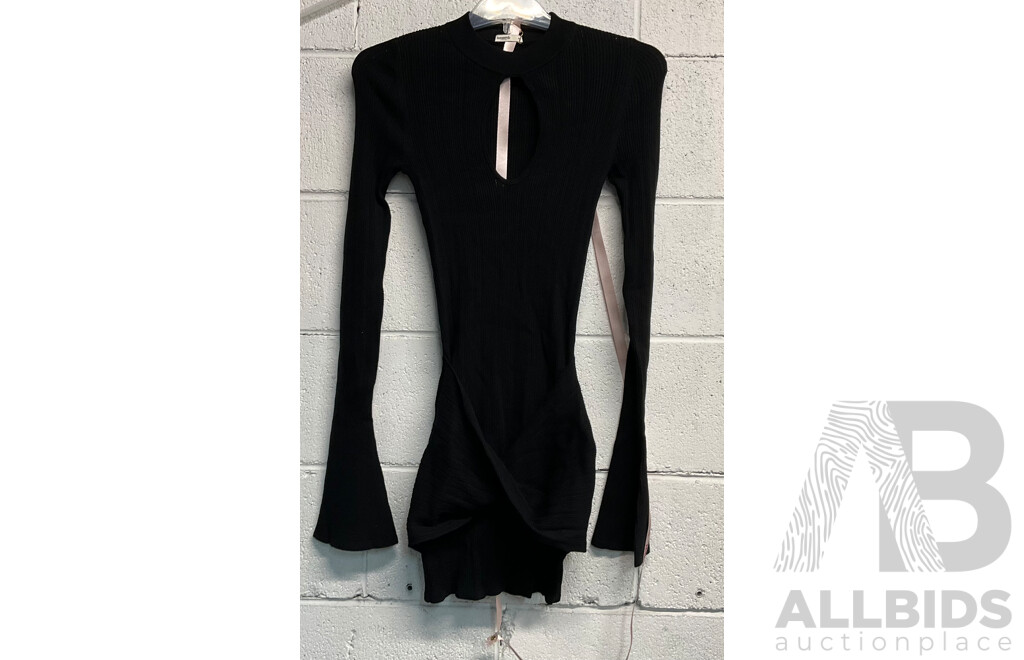 House of CB Aziza Light Knit Long Sleeve Mini Dress Size XS