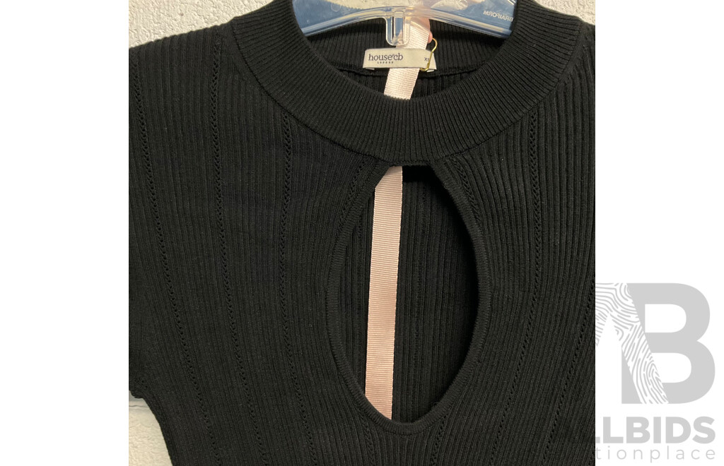 House of CB Aziza Light Knit Long Sleeve Mini Dress Size XS