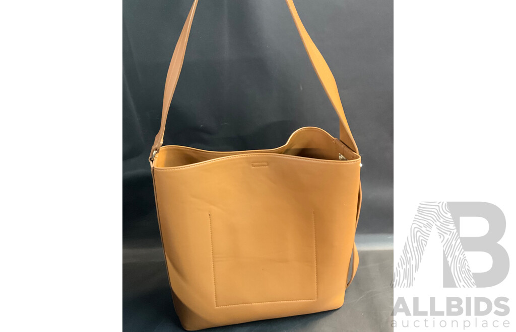 Seed Trim Tote Bag in Toffee & Three Women Neck or Head Scarfs