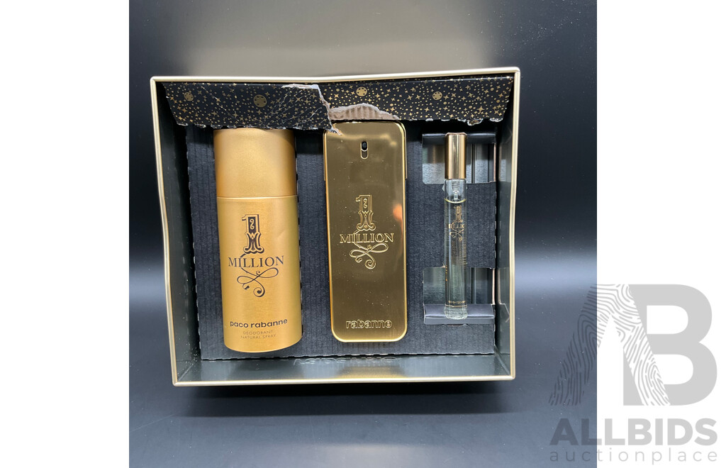 PACO RANANNE 1 Million Eau De Toilette 3-piece Gift Set