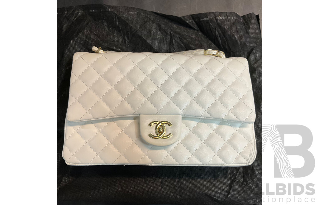 White Quilted Crossbody Bag