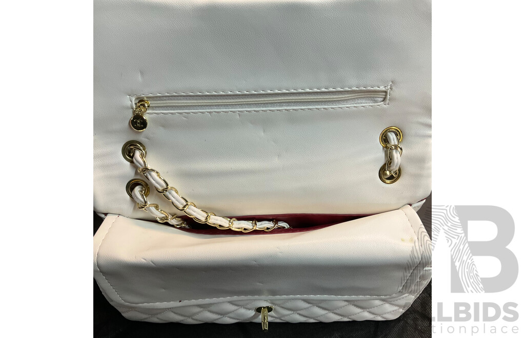 White Quilted Crossbody Bag